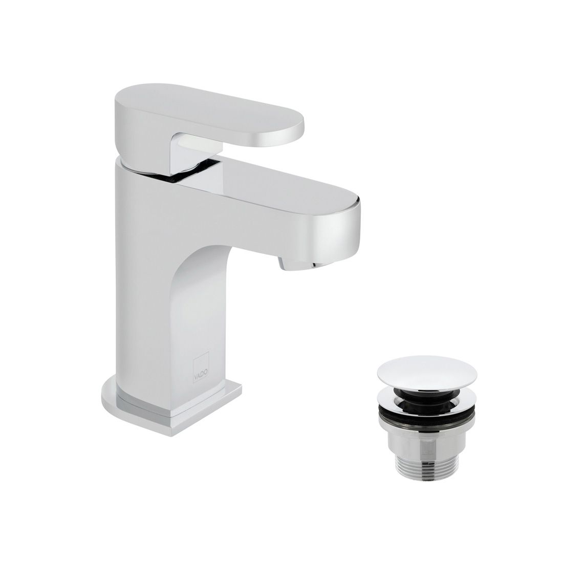 VADO Life Mini Mono Basin Mixer And Universal Waste - Chrome Finish