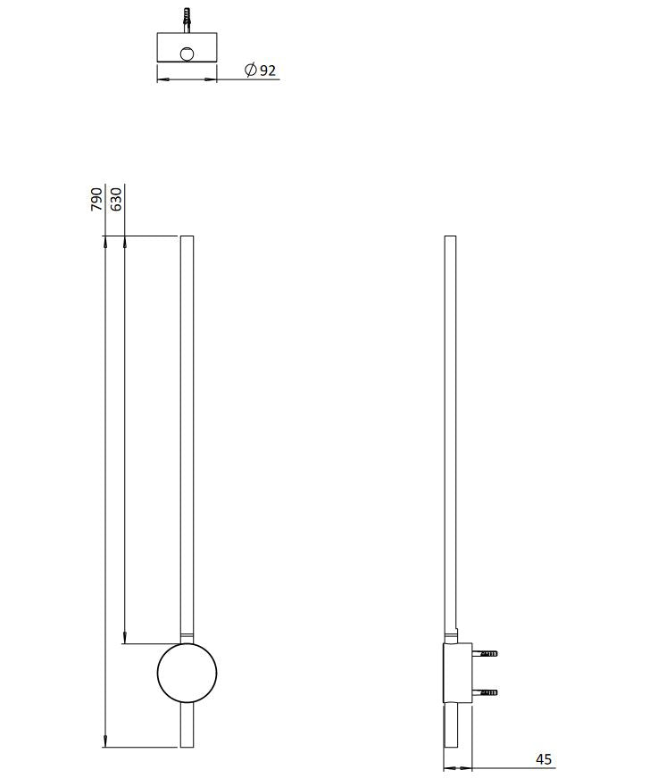 Tranquil Pillar Light Brushed Stainless Steel