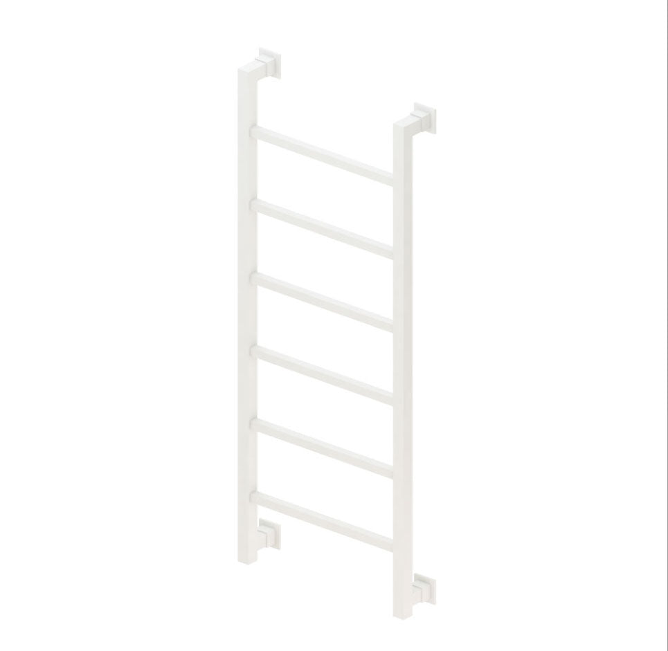Eastbrook Loxley 1200 x 600mm Square Heated Towel Rail Matt White