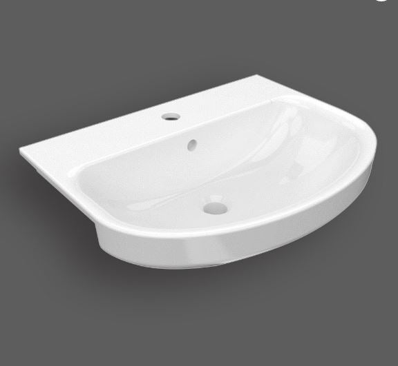 Essentials Alma Standard Semi Countertop Basin (Centre Tap Hole)