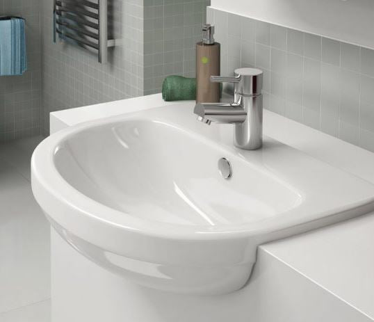 Essentials Ivo / Flite 550mm Semi Basin w/ One Tap Hole