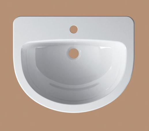 Essentials Ivo / Flite 550mm Semi Basin w/ One Tap Hole