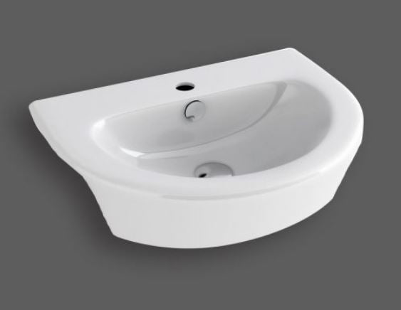 Essentials Arco  550mm Semi Countertop Basin With One Tap Hole