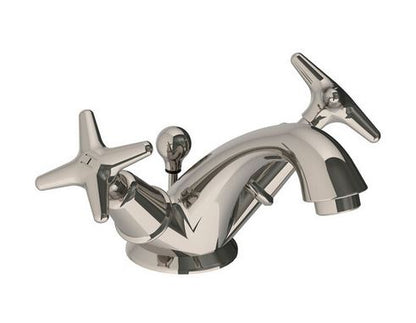 Lefroy Brooks Connaught Basin Mixer w/ Handles, Pop-Up Waste