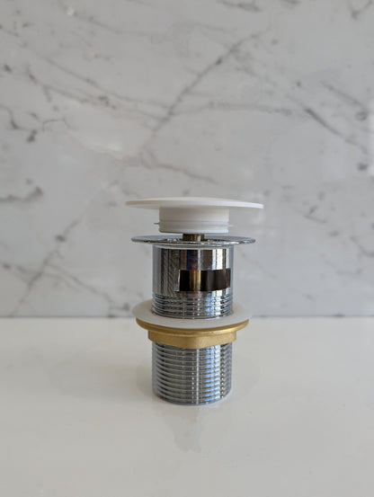 LUXE81 Matte White Basin Waste Slotted
