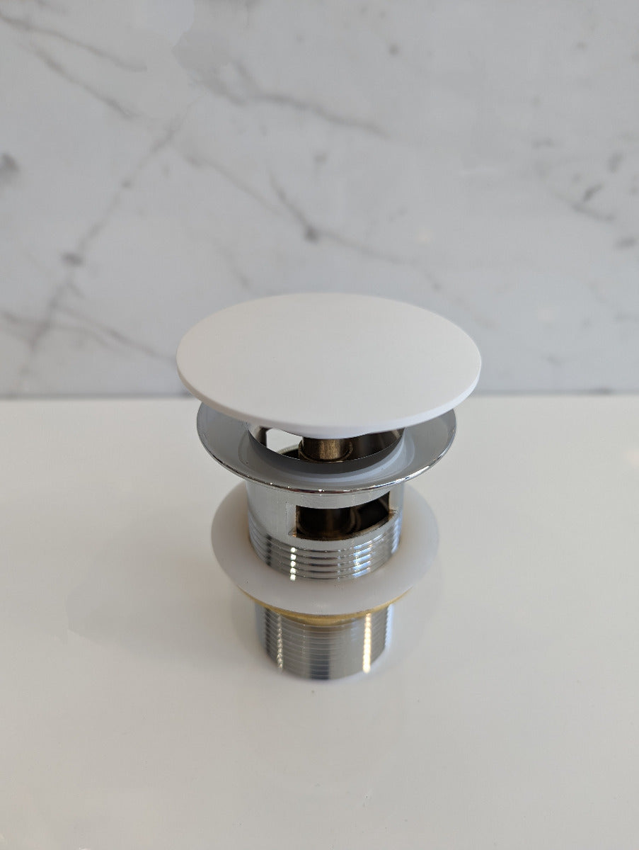 LUXE81 Matte White Basin Waste Slotted