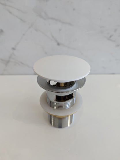 LUXE81 Matte White Basin Waste Slotted