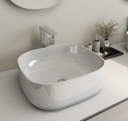 Essentials Ravine 400mm Countertop Basin in BLACK Ceramic