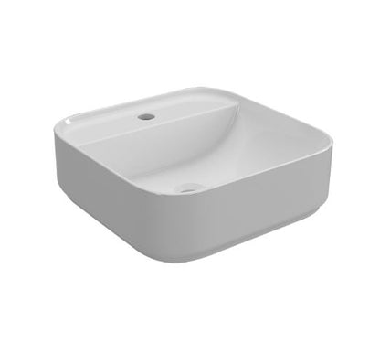 Essentials Ravine 400 x 420mm Bowl with One Tap Hole White