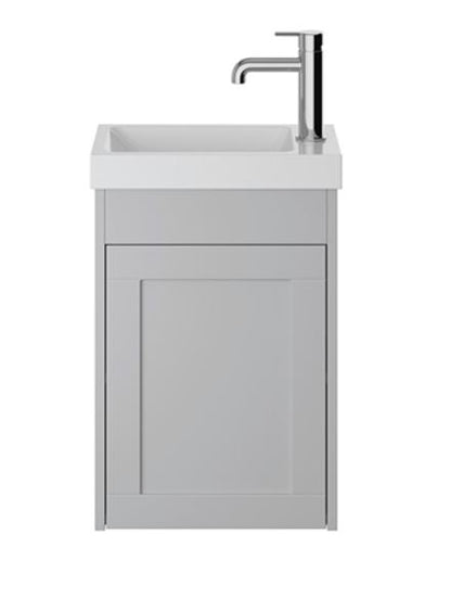 Lynton 400mm Cloakroom Wall hung Dove Grey Vanity Unit