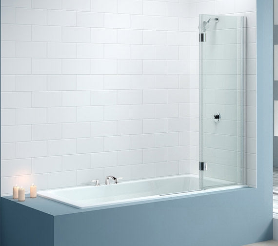 Two Panel Hinged Bath Screen (left)