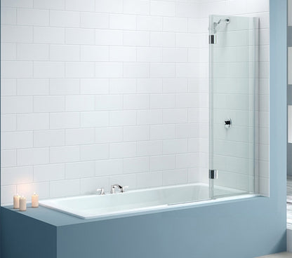 Two Panel Hinged Bath Screen (left)