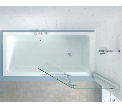 Two Panel Hinged Bath Screen (Right)