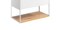 Mada Wall Mounted Rectangular Shelf & Frame Matt White 700mm