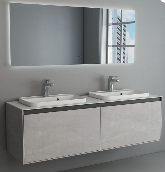 Essentials Arco Quartz 1600 White Marble Worktop