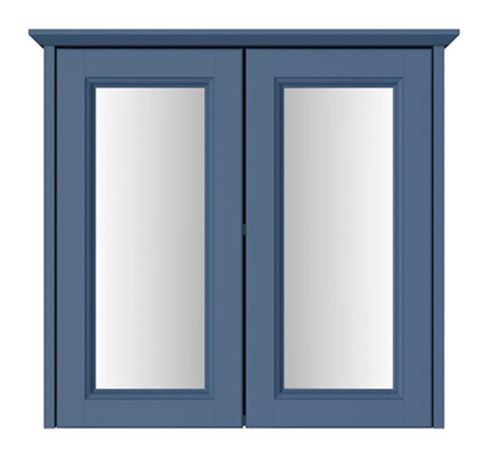 Caversham Double Door Mirrored Wall Maritime Blue