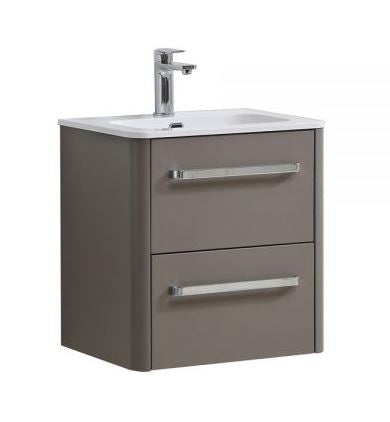 Essentials Suburb 500mm x 395mm Double Drawer Mounted Cabinet Matt Ash