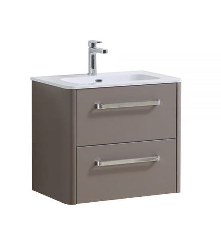 Essentials Suburb 600mm x 395mm Double  Drawer Mounted Cabinet Matt Ash