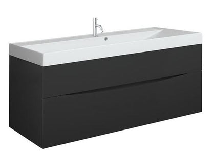 Crosswater Glide II 1000x450mm Wall Hung Vanity Unit - Matt Black