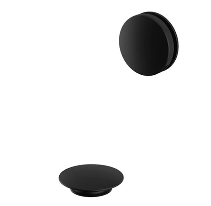Push Button Bath Waste Black