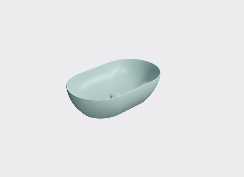 GSI Pura 600 x 370mm Counter Top Basin Matt Ghiaccio
