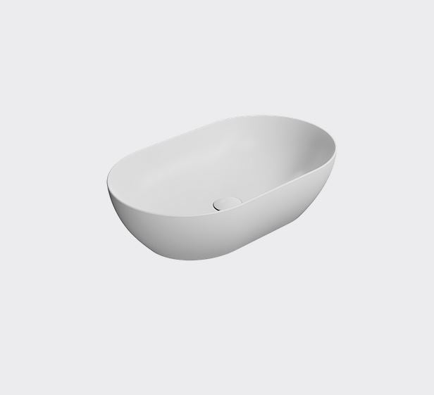 GSI Pura 600 x 370mm Counter Top Basin Matt White