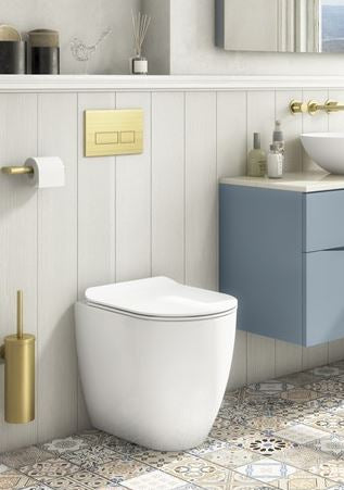 Crosswater Glide II Back to Wall Rimless Pan - Matt White