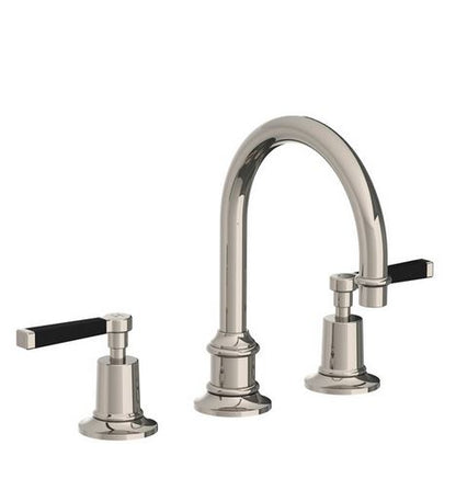 Lefroy Brooks Mackintosh Black Lever Tubular 3 Hole Basin Mixer With Click Clack Waste - MB1230AG Antique Gold