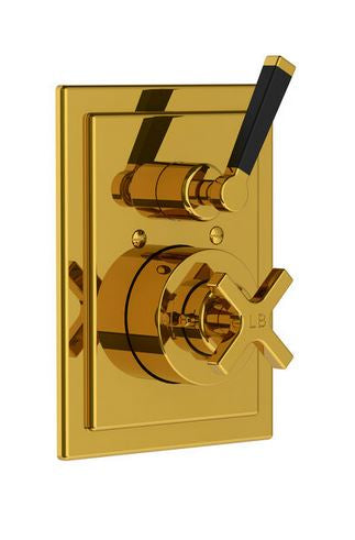 Lefroy Brooks Mackintosh Concealed Thermostatic Shower Mixing Valve Black Lever  - MB8706CP Chrome