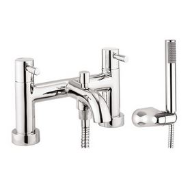 Crosswater Fusion Deck Mounted Bath Shower Mixer Chrome