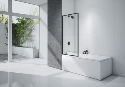 Merlyn Black Framed Fixed Bath Screen