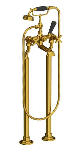 Lefroy Brooks Mackintosh Bath Shower Mixer with Stand Pipes - A/Gold