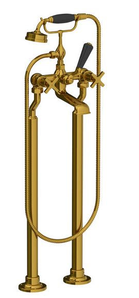Lefroy Brooks Mackintosh Bath Shower Mixer with Stand Pipes - Polished Brass