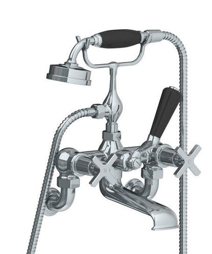 Lefroy Brooks Mackintosh Wall Mounted Bath Shower Mixer With Hose & Handset (choose finish)