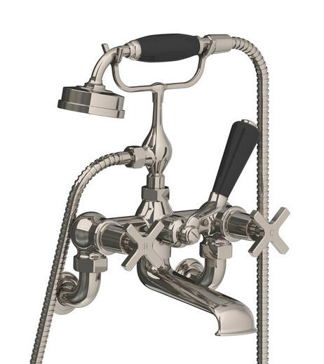 Lefroy Brooks Mackintosh Wall Mounted Bath Shower Mixer With Hose & Handset (choose finish)