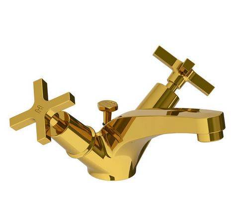 Lefroy Brooks Mackintosh Mono Basin Mixer With Pop-Up Waste - Antique Gold