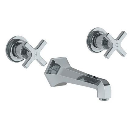 Lefroy Brooks Mackintosh 3 Hole Wall Basin Mixer Set MH1200