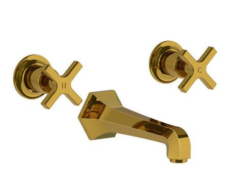 Lefroy Brooks Mackintosh 3 Hole Wall Basin Mixer Set MH1200