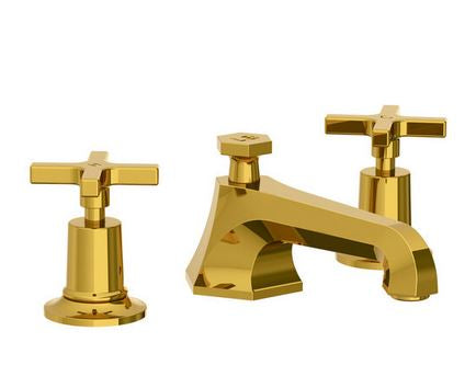 Lefroy Brooks Mackintosh 3 Hole Basin Mixer With Pop Up Waste - Polished Brass