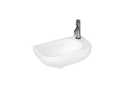 Milan Wall Mounted Cloakroom Washbasin 480mm RH - White