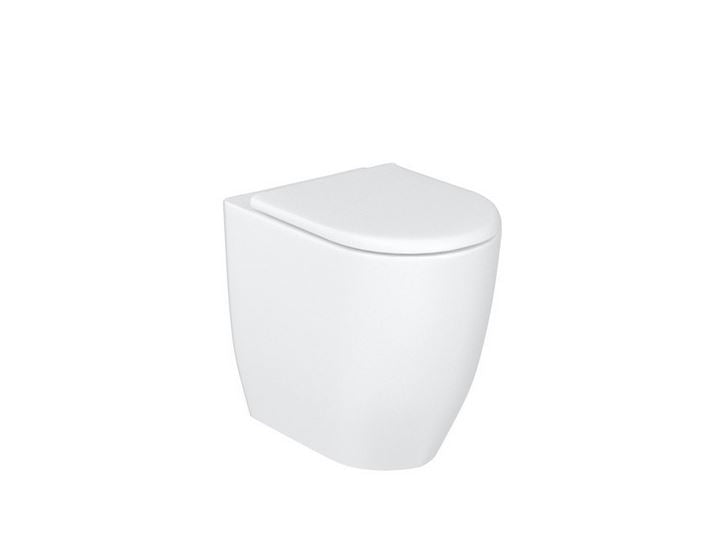 Milan Round Rimless Back To Wall & Seat - White Gloss