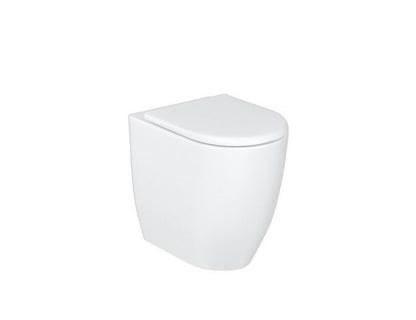 Milan Round Rimless Back To Wall & Seat - White Gloss