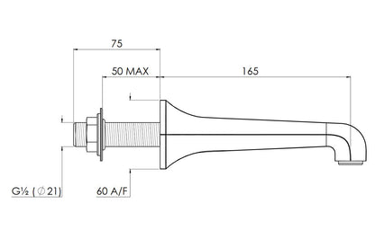 Lefroy Brooks Mackintosh Basin Wall Spout