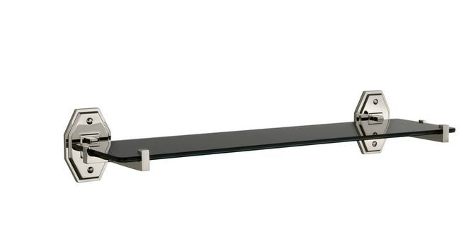 Lefroy Brooks Mackintosh Black Glass Shelf MK4666CP Chrome