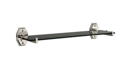 Lefroy Brooks Mackintosh Black Glass Shelf - Antique Gold