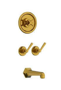 Lefroy Brooks Mackintosh Archipelago Thermostatic Bath Shower Mixer - Antique Gold