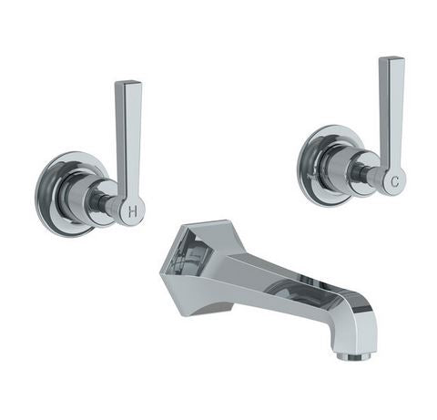 Lefroy Brooks Mackintosh Lever 3 Hole Wall Mount Mixer Set