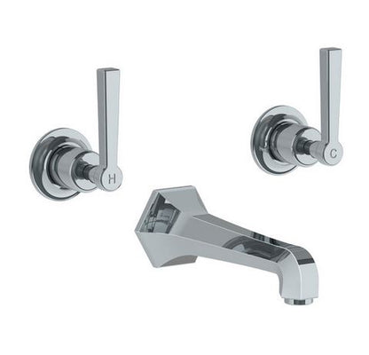 Lefroy Brooks Mackintosh Lever 3 Hole Wall Mount Mixer Set