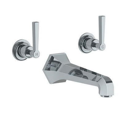 Lefroy Brooks Mackintosh Lever Wall Mounted 3 Hole Bath Mixer Set (choose finish)