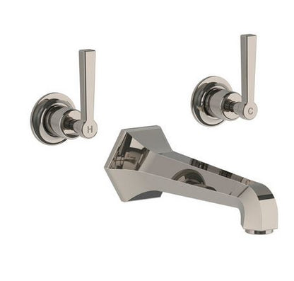 Lefroy Brooks Mackintosh Lever Wall Mounted 3 Hole Bath Mixer Set (choose finish)